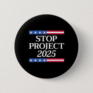 Bóton Redondo 5.08cm Projeto 2025 Anti Trump U Flag Women Policy M