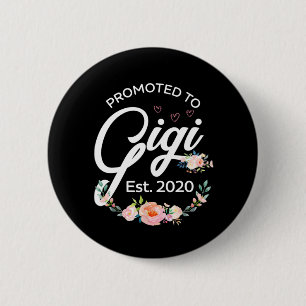 Bóton Redondo 5.08cm Promovido a Gigi Est 2020 - Primeira vez vovó Flo