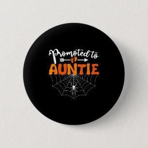 Bóton Redondo 5.08cm Promovido À Tia Halloween Anunciante De Gravidez