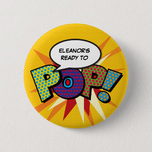 Bóton Redondo 5.08cm Pronta Personalizada para Favor do Chá de fraldas