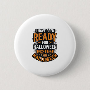 Bóton Redondo 5.08cm Pronto Para O Halloween Camisa Vintage Assustadora