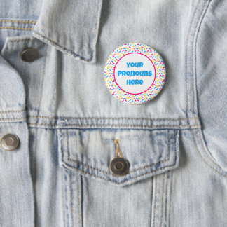 Bóton Redondo 5.08cm PRONUNS Sinalizador do Orgulho Pansexual do Arco-Í