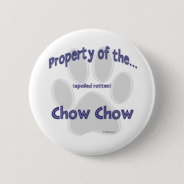 Bóton Redondo 5.08cm Propriedade Chow - Botão (Frente)