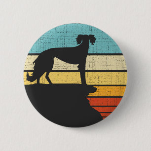 Bóton Redondo 5.08cm Proprietário da Saluki Retro Vintage 60s 70s Cacho