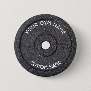 Bóton Redondo 5.08cm Proprietário ou usuário do Gym com o texto curva