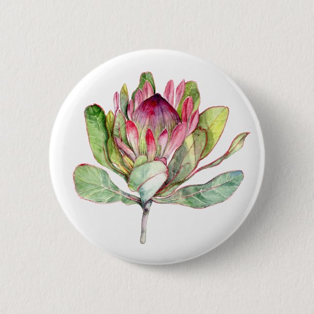 Bóton Redondo 5.08cm Protea Flor (Frente)