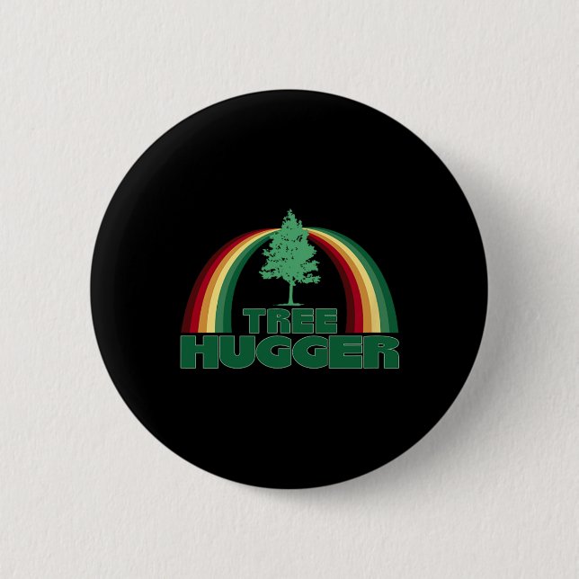 Bóton Redondo 5.08cm Proteção Ambiental às Árvores do Dia Terrestre Hug (Frente)