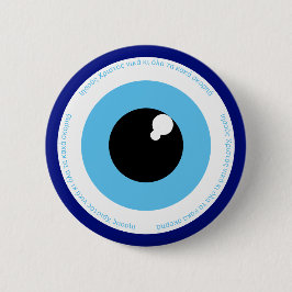 Bóton Redondo 5.08cm Proteção contra a Mau Eye - Direção do folclore gr