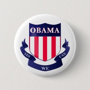 Bóton Redondo 5.08cm Protetor de Obama "sim que nós podemos" se abotoa