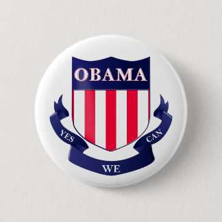 Bóton Redondo 5.08cm Protetor de Obama "sim que nós podemos" se abotoar