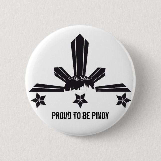 Bóton Redondo 5.08cm proud to pinoy button (Frente)
