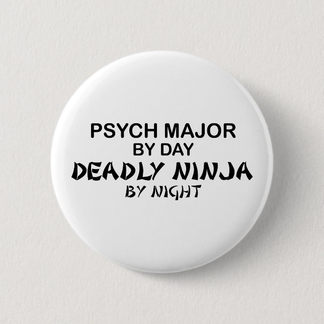 Bóton Redondo 5.08cm Psych Ninja mortal principal (Frente)