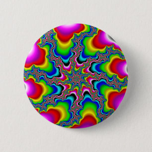 Bóton Redondo 5.08cm Psykedelica - Fractal
