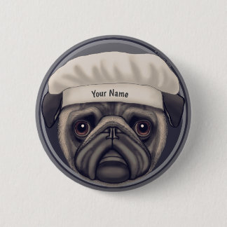 Bóton Redondo 5.08cm Pug Chef