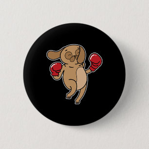 Bóton Redondo 5.08cm Pug Dog Boxing