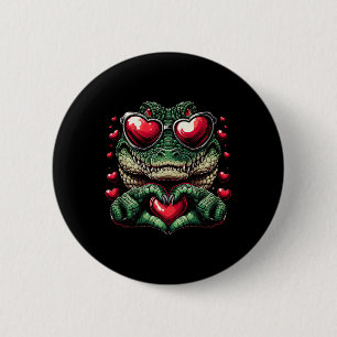 Bóton Redondo 5.08cm Pulseira de Crocodilo com Sinal de Mão dos Homens