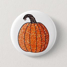 Bóton Redondo 5.08cm Pumpkin com brilho