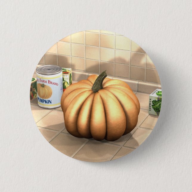 Bóton Redondo 5.08cm Pumpkin De Cozinha (Frente)