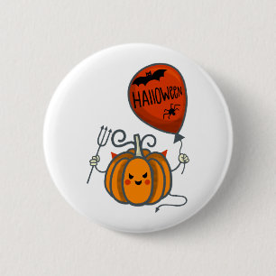 Bóton Redondo 5.08cm Pumpkin Halloween