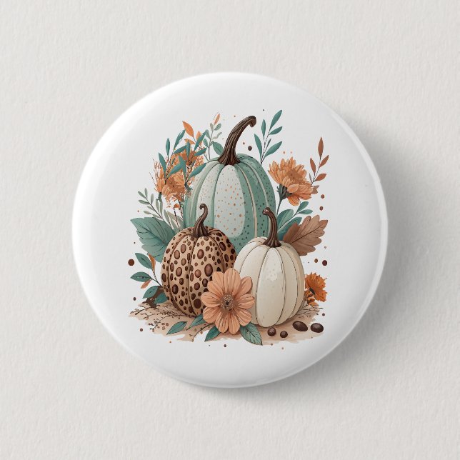 Bóton Redondo 5.08cm Pumpkin Kids Halloween (Frente)