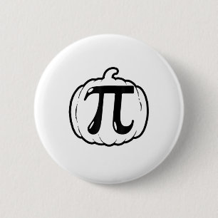 Bóton Redondo 5.08cm Pumpkin Pi Engraçado Matemática no Dia das Bruxas