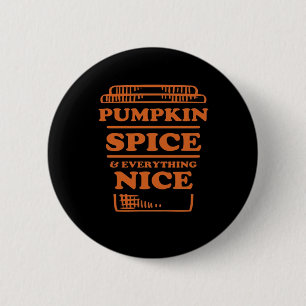 Bóton Redondo 5.08cm Pumpkin Spice E Tudo O Que É Legal, Autumn Fall De