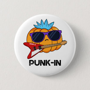 Bóton Redondo 5.08cm PUnk - Punk Rock Pumpkin Pun