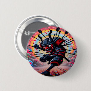 Bóton Redondo 5.08cm Punk Samurai Button
