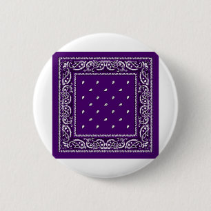 Bóton Redondo 5.08cm Purple Paisley Bandanna