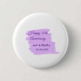 Bóton Redondo 5.08cm Púrpura aquarela esplaquecer o 10º aniversário mod