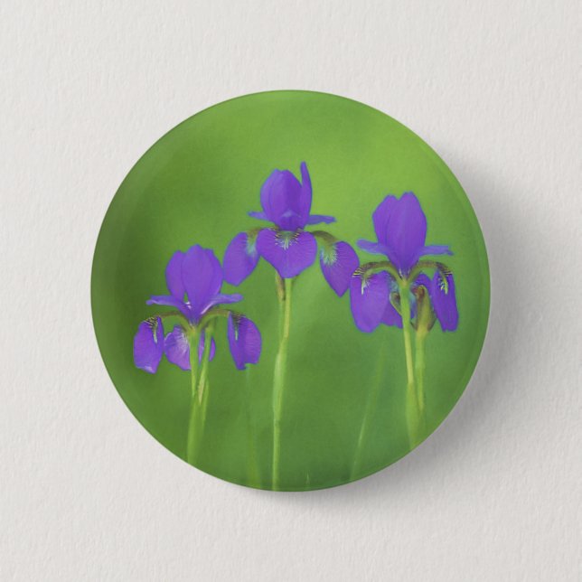 Bóton Redondo 5.08cm Púrpura Iris - Arte Flor Original (Frente)