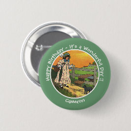 Bóton Redondo 5.08cm Pussy-Cat, Onde Você Esteve? Festa de aniversário