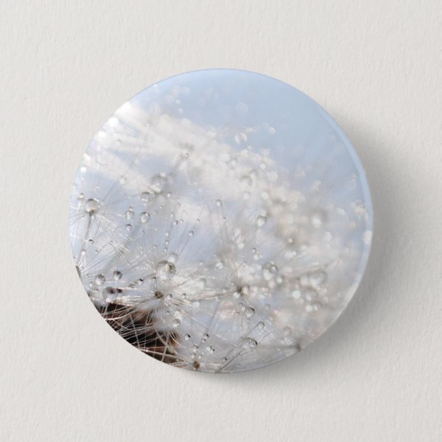 Bóton Redondo 5.08cm Pusteblumen dente-de-leão fotografia Azul celeste (Frente)