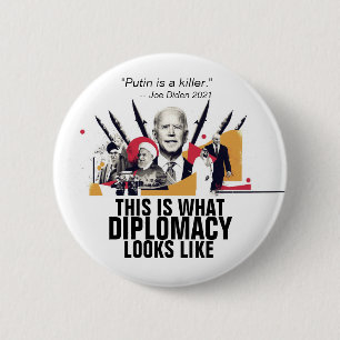 Bóton Redondo 5.08cm Putin é um assassino. Joe Biden 2021