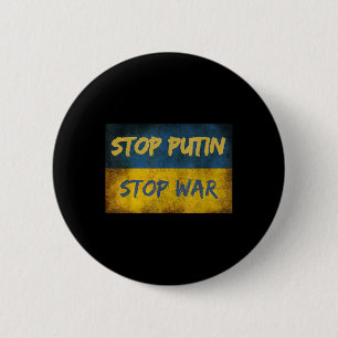Bóton Redondo 5.08cm Putin Para Parar A Primeira Guerra Na Ucrânia