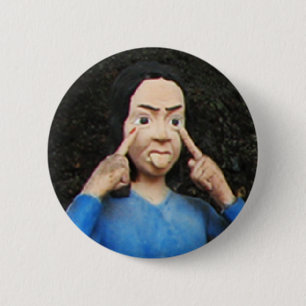 Bóton Redondo 5.08cm Puxando Rostos Para Trás