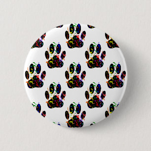 Bóton Redondo 5.08cm Pw Imprime O Padrão Confetti E Party Streamer