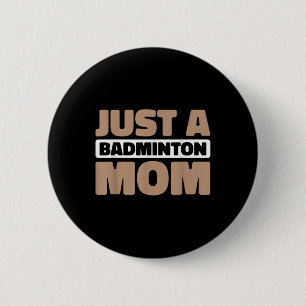 Bóton Redondo 5.08cm Quadra de Badminton - Jogador com Peteca Só Um Bad
