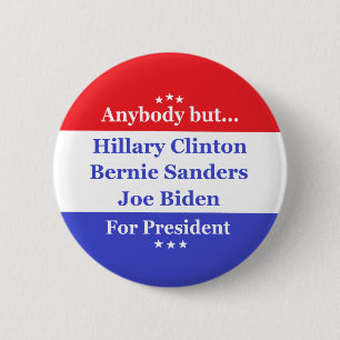 Bóton Redondo 5.08cm Qualquer um mas Hillary, biden, máquinas de lixar
