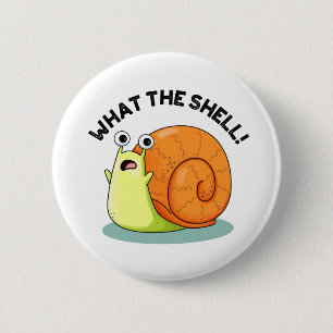 Bóton Redondo 5.08cm Que Caracol Engraçado Da Shell