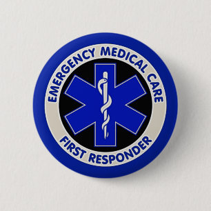 Bóton Redondo 5.08cm Que responde dos cuidados médicos da emergência