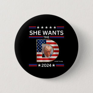 Bóton Redondo 5.08cm Quer A Eleição Presidencial D Donald Trump 2024