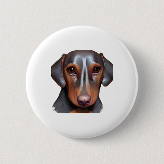 Bóton Redondo 5.08cm Querido Dachshund (Frente)