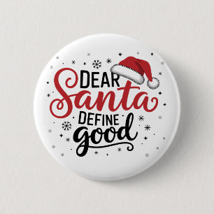 Bóton Redondo 5.08cm Querido Papai Noel Defina Bom Natal Família Xmas C