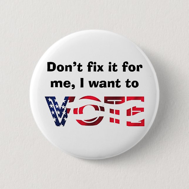 Bóton Redondo 5.08cm Quero Votar (Frente)