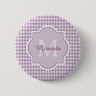 Bóton Redondo 5.08cm Quic Monogramas Leve, Roxo, Com Nome