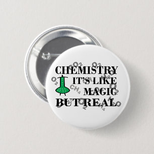 Bóton Redondo 5.08cm Química é como mágica, mas real