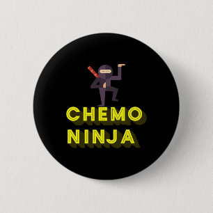 Bóton Redondo 5.08cm Quimio Ninja Crianças Cancer Mês de Consciência