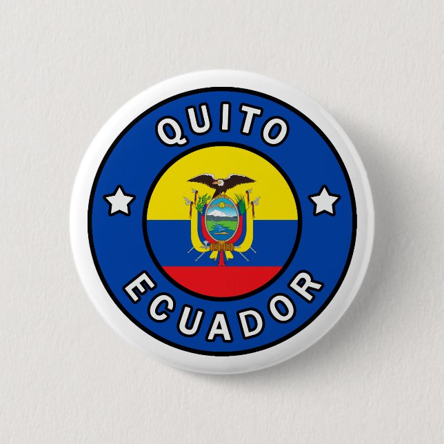 Bóton Redondo 5.08cm Quito Equador (Frente)