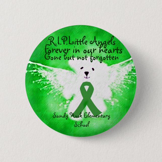 Bóton Redondo 5.08cm R.I.P.Angels of Sandy Hooks Elemtary School_Button (Frente)